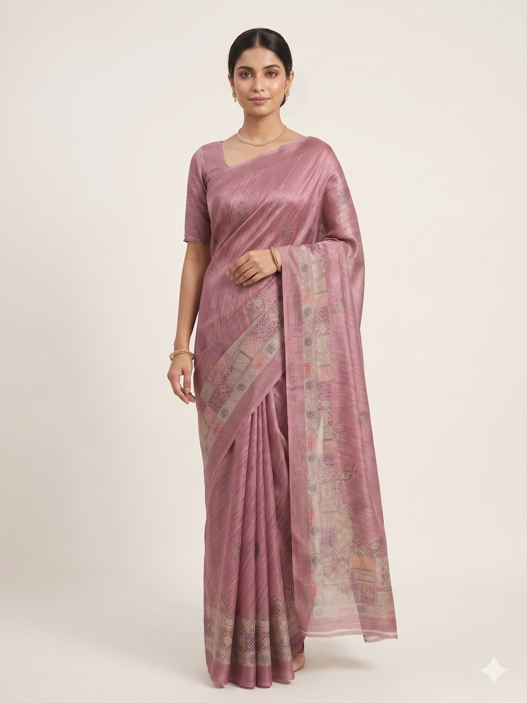 Choklet Silk Digital Print Saree
