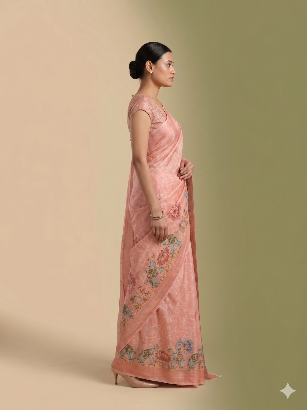 Mal Silk Digital Print Saree