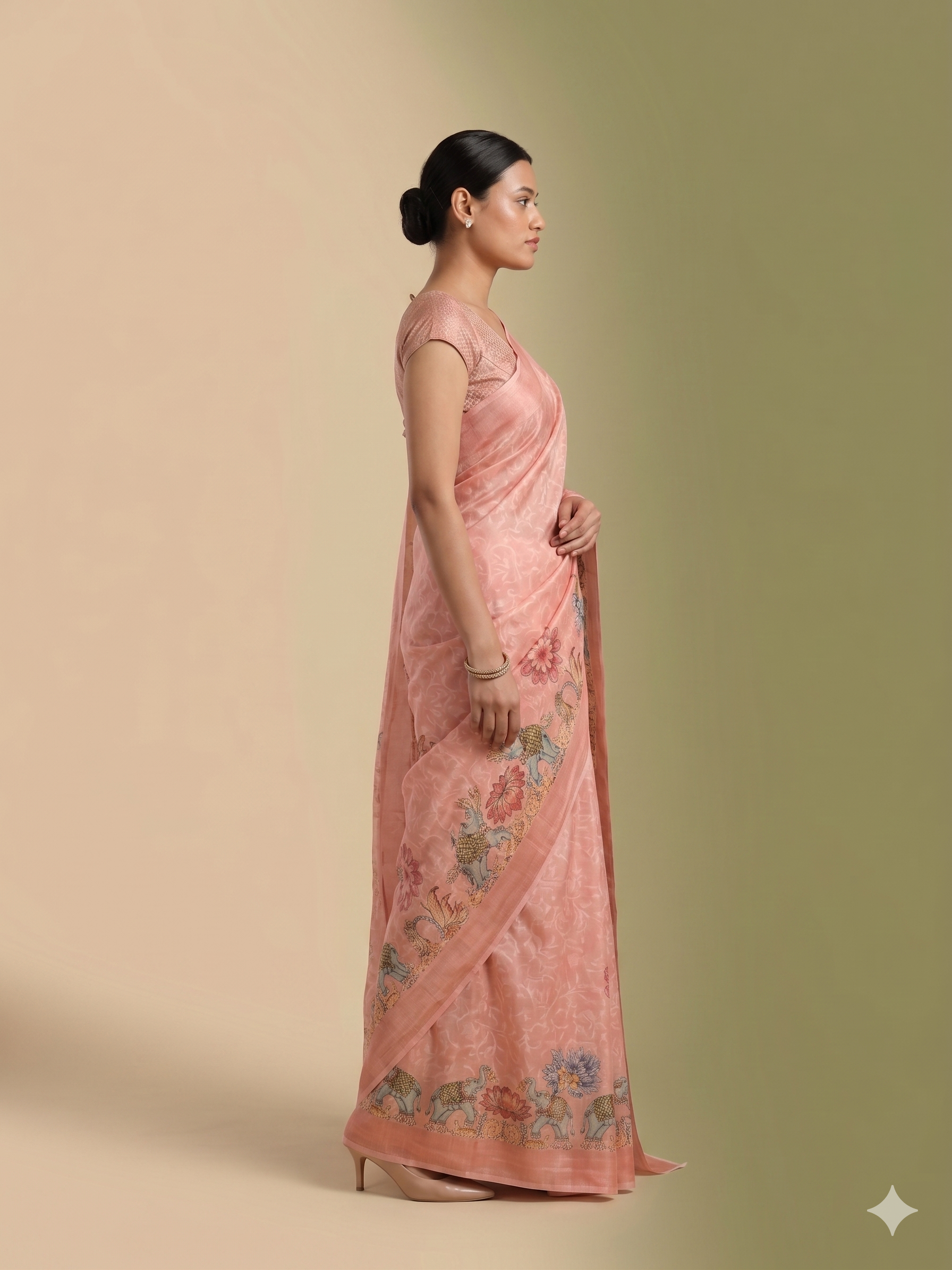 Mal Silk Digital Print Saree